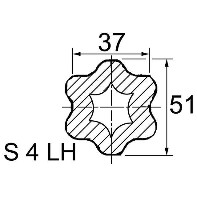 Machoire 36X89 Tube Etoile S4 37X51 avec Bague Protecteur PG25 référence fournisseur WAL361321